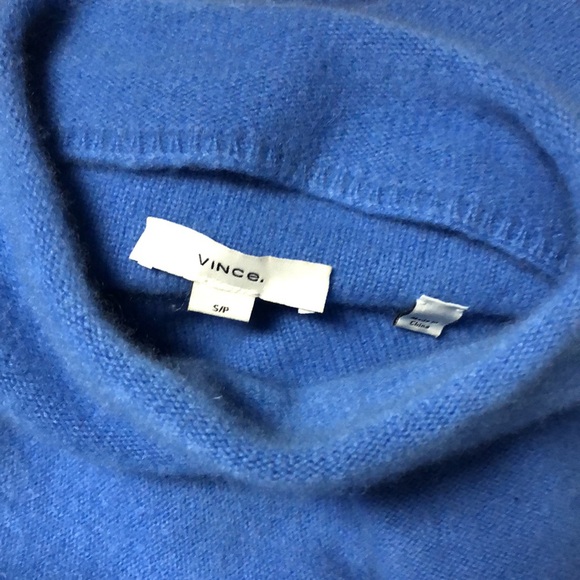 VINCE cashmere Cozy Blue Sweater Size S - Picture 6 of 8